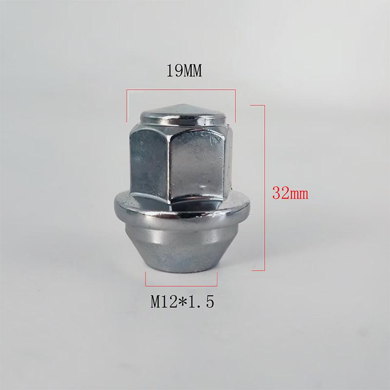 1/4 Peças Porcas Cônicas de Aço Carbono 60 Graus Substituição Porcas de Roda Para Rodas de Carro M12X1.5 Sextavado de 19mm Porcas de Roda