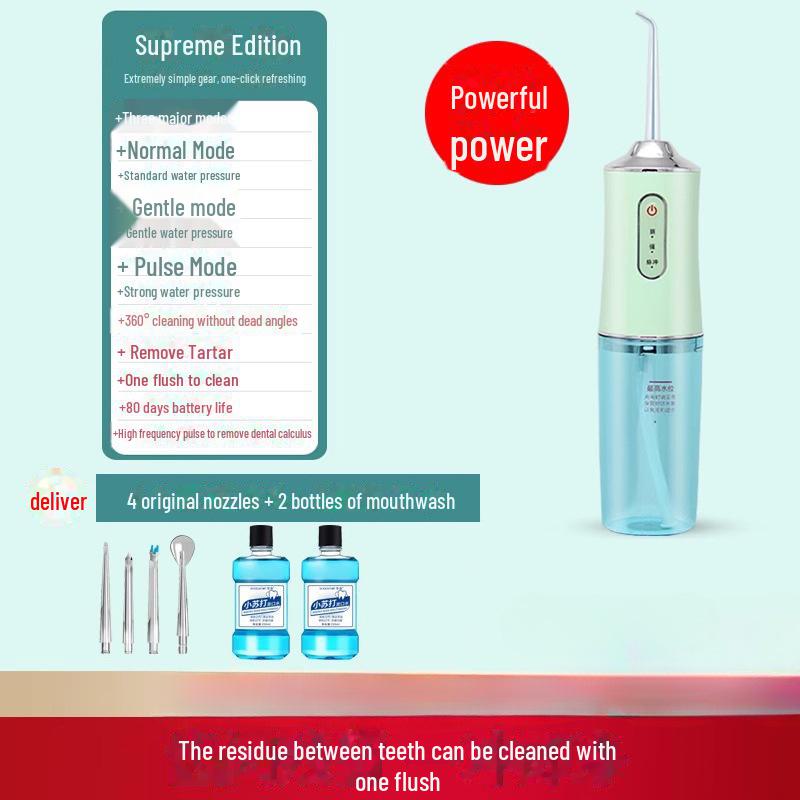 Portable Electric Oral Irrigator for Teeth and Orthodontics - Water Flosser for Children and Adults