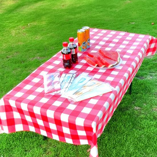 Plaid Disposable Tablecloth Waterproof Checkered Table Cover Outdoor Tablecloth for Picnic Camping Barbecue