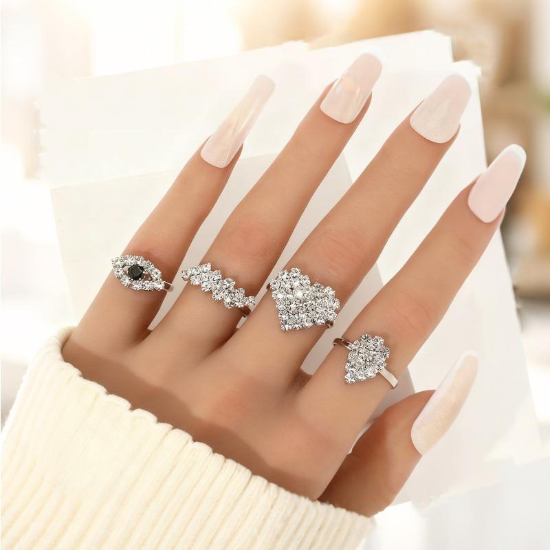 European and American Geometric Creative Ring Set of 30 Pieces, Personalized Irregular Design Women's Ring