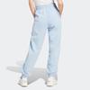 Adidas Originals Solid Color Embroidered Logo Casual Cuffed Sports Pants Women Bottoms Light-Pink Blue IK7687