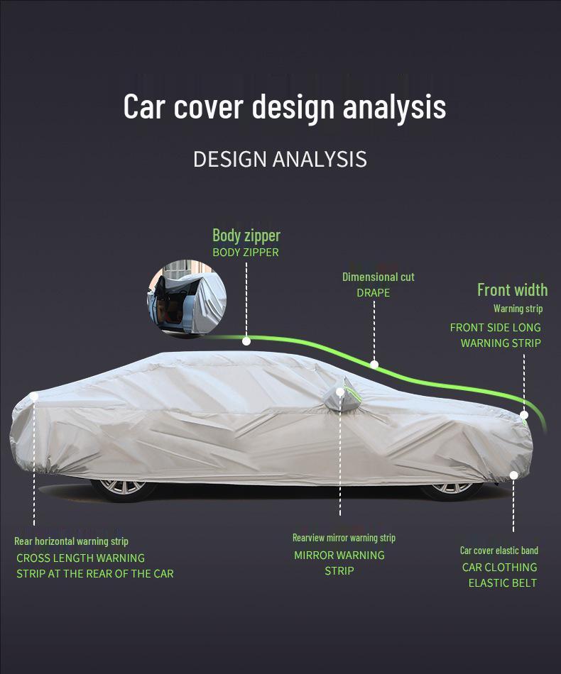 Universal Car Cover: Sun, Rain, Dust Protection and Heat Insulation