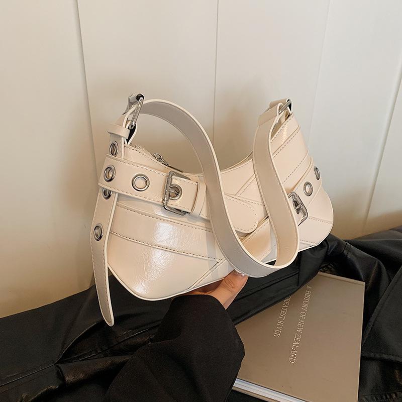 Niche Design Locomotive Style Spice Girl Underarm Bag Woman 2025 Autumn and Winter New Trend Versatile Single Shoulder Messenger Bag Woman