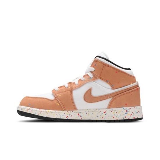 Air Jordan 1 Mid SE GS Pinselstrich Farbspritzer DA8006-100