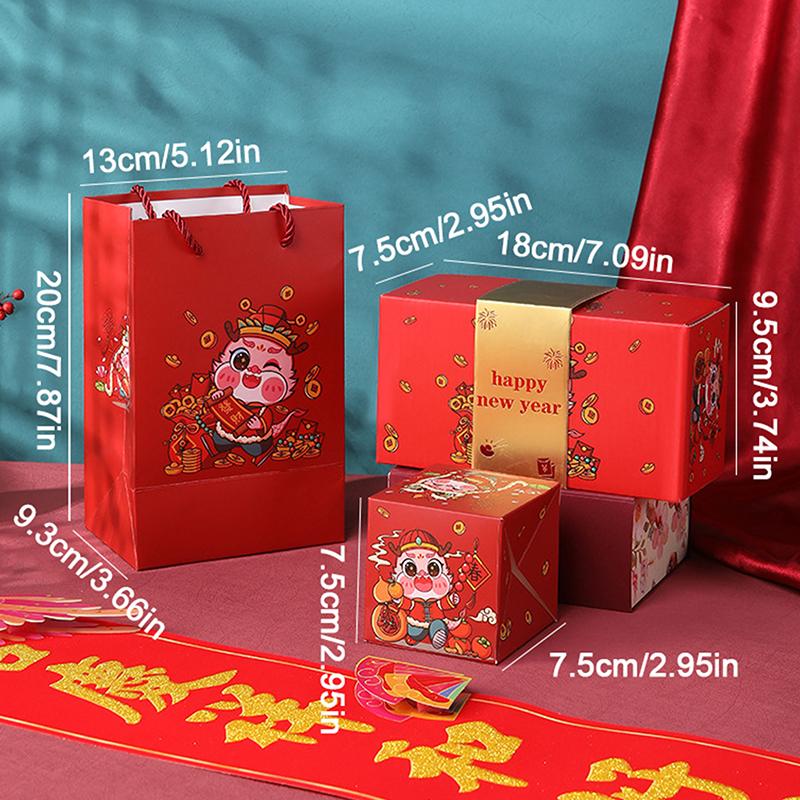 

10 шт. Сюрприз Прыгающие Подарочные Коробки Взрыв Денег Подарочная Коробка для Хранения Наличности Новогодний Подарок для Родственников и Друзей