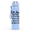 1PC Only Jesus Can Win Quote Text 750ml Color Plastic Sports Water Bottle Leakproof Flip Straw Lid Suitable for Sports Office Home Use