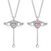 1pcs Heart Angel Wings Silver Color Necklaces For Women Girl Pendant Choker Necklaces Women Aesthetic Fashion Neck Jewelry Gifts