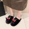 Cute Cartoon Internet Celebrity Mao Mao Slippers Women Wear 2025 Autumn and Winter New Comfortable and Warm Indoor Bag Head Cotton Mop