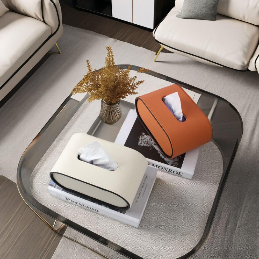 Multi-functional Paper Towel Box Leather Paper Towel Dispenser Napkin Storage Case  Car