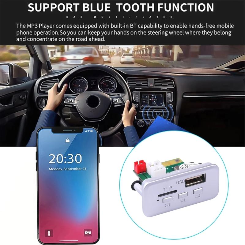 2x3W Verstärker MP3-Decoderplatine Bluetooth-kompatibel 5.0 Kabelloser USB-MP3-Player Autoradio-Modul Modul
