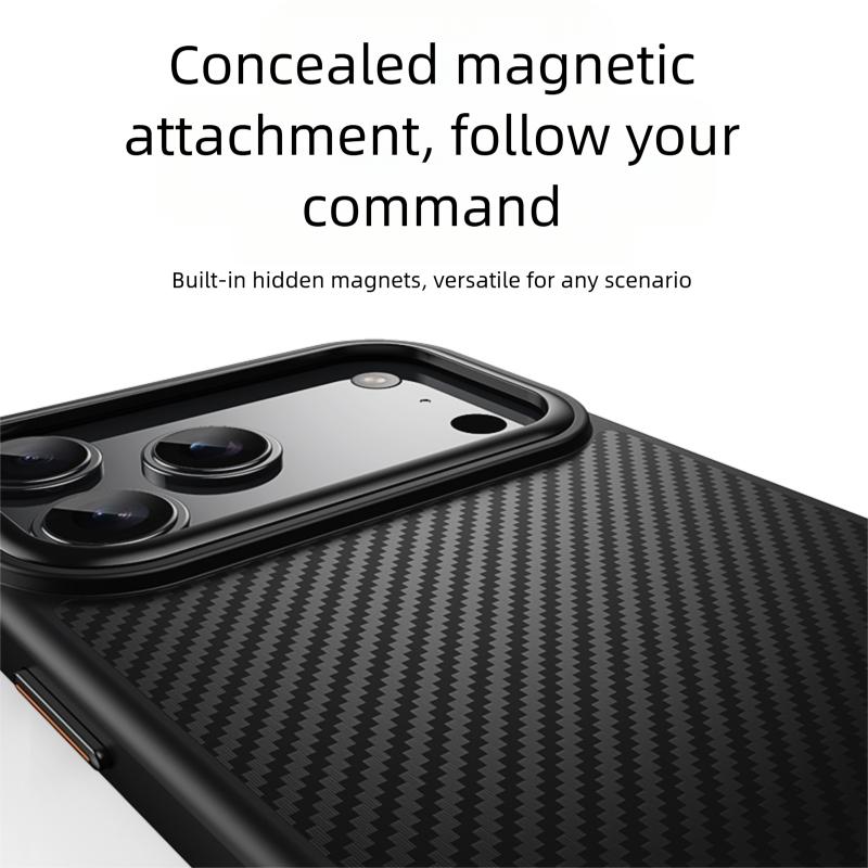 for MagSafe Carbon Fiber Aramid Style Case for iPhone 17 16 15 14 13 12 Pro Max Air 16e Plus Magnetic Anti-drop Cover LMD005