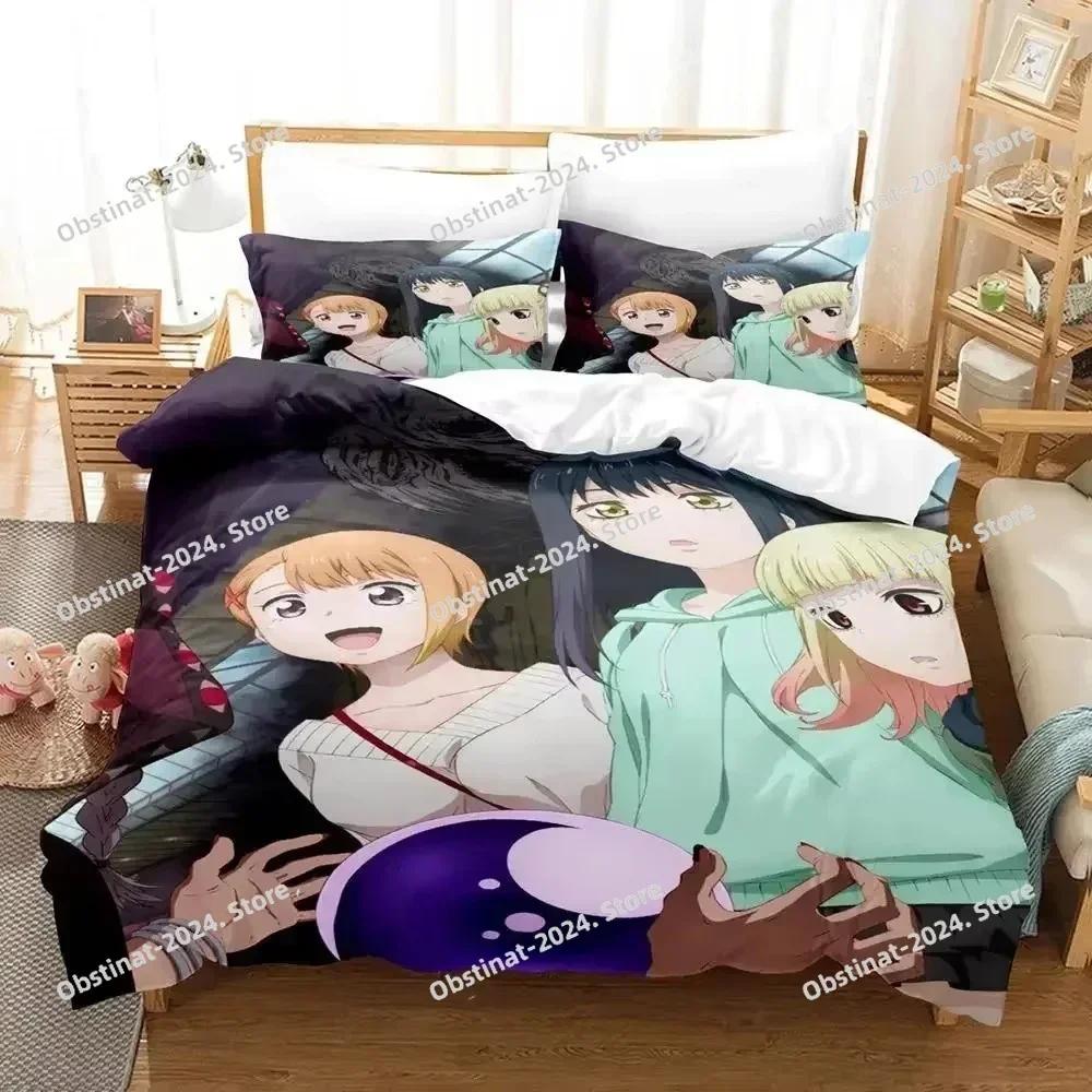 Anime Mieruko-chan The Girl Who Can See Them Bedding Set Printed EU single Comforter Quilt Duvet Cover Pillow Case 3 Pieces Sets