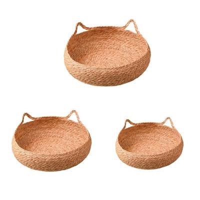 Cesto Letto Gatti Intrecciato Tiragraffi per Gatti Lettino Lounge Accessorio per Animali Traspirante Portatile Resistente ai Graffi Letto per Dormire