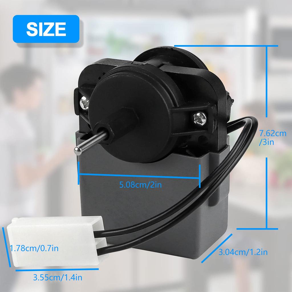 Replacement Freezer Cooling Fan Motor Noise Reduced Plastic Construction Corrosion Resistant Plastic Shell Design