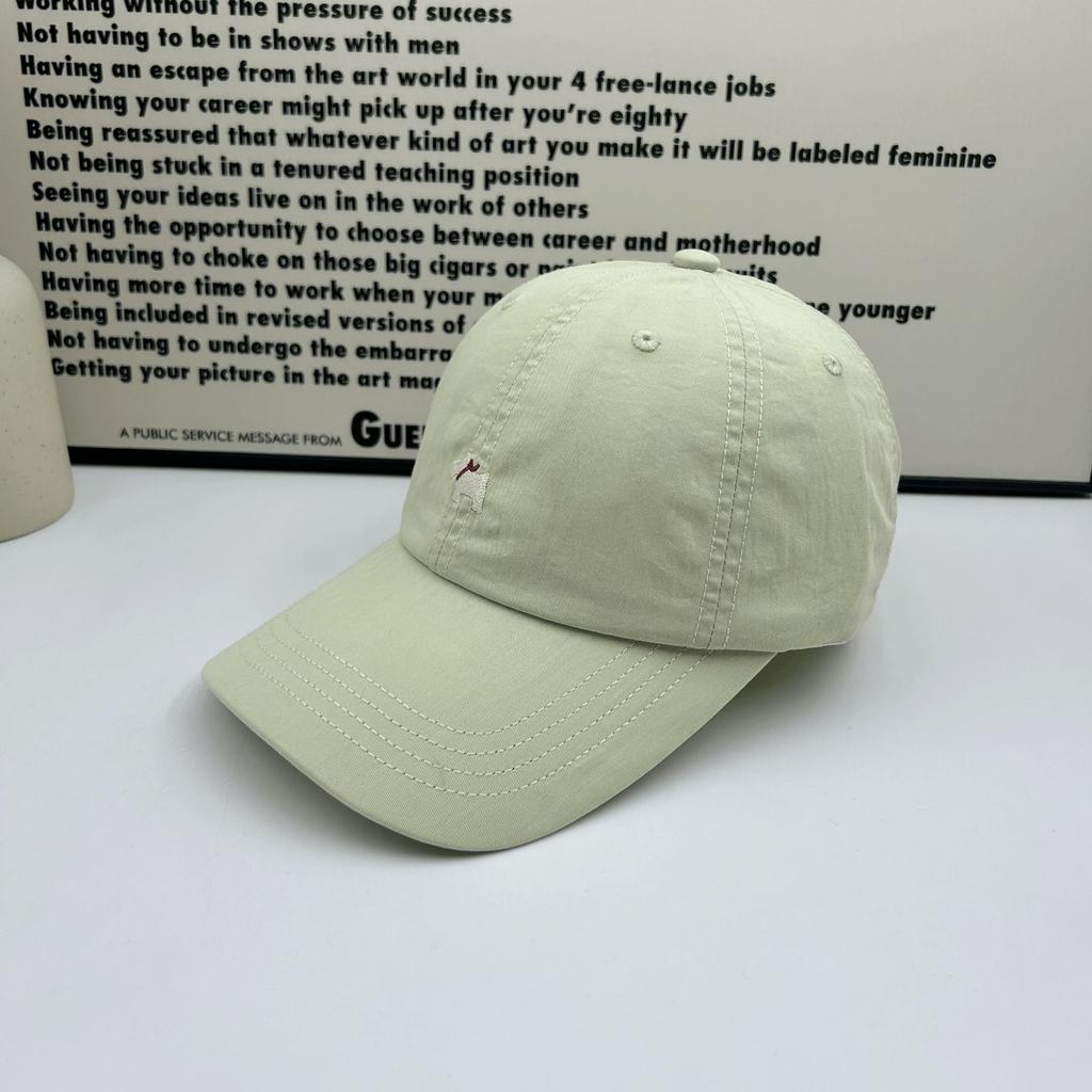 Peaked cap female spring summer thin simple puppy embroidered versatile baseball cap young couple street outing