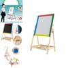 Kinder Doppelseitige Holz Staffelei Höhenverstellbar Bunte Magnetische Kreidetafel Für Kreatives Spiel Und Lernen