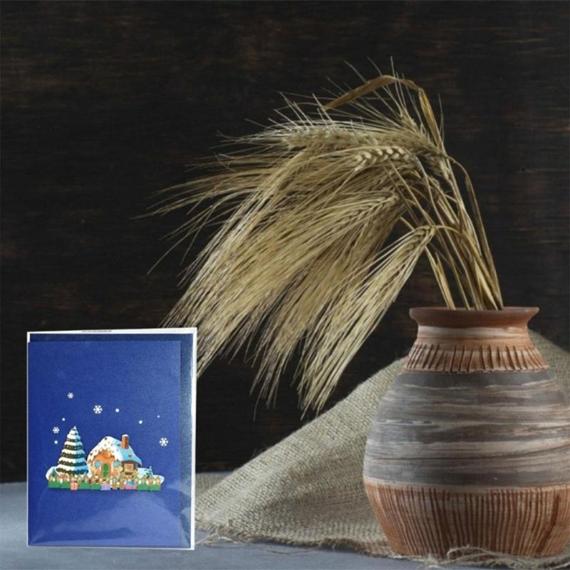 3D Snowy Gingerbread House Greeting Card Set for Christmas Decorations Creative 3D Surprise and Express Warm Wishes