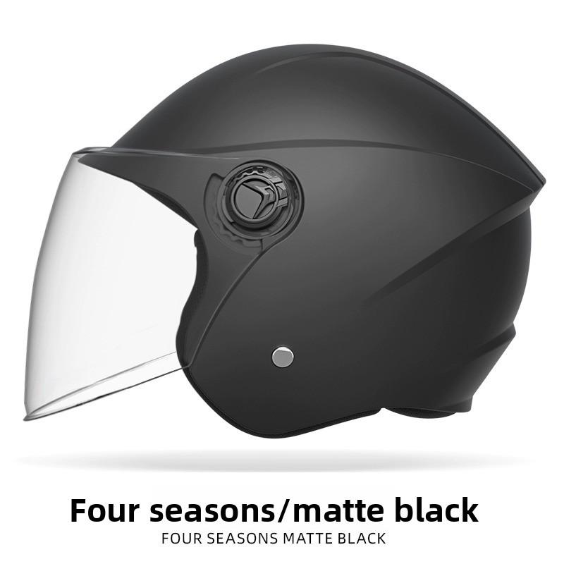 Women's Electric Vehicle Helmet Winter Thermal Helmet Double Four-season Universal Battery Motorcycle Half Helmet