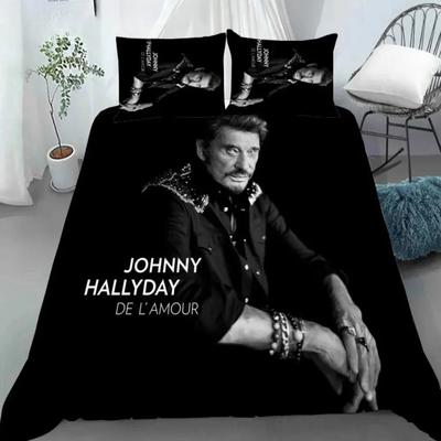Duvet Cover Rock Star Johnny Hallyday 3D Exquisite Digital Printing Bedding Set Comforter Bed Youth Home Decor Adult Boys Gift