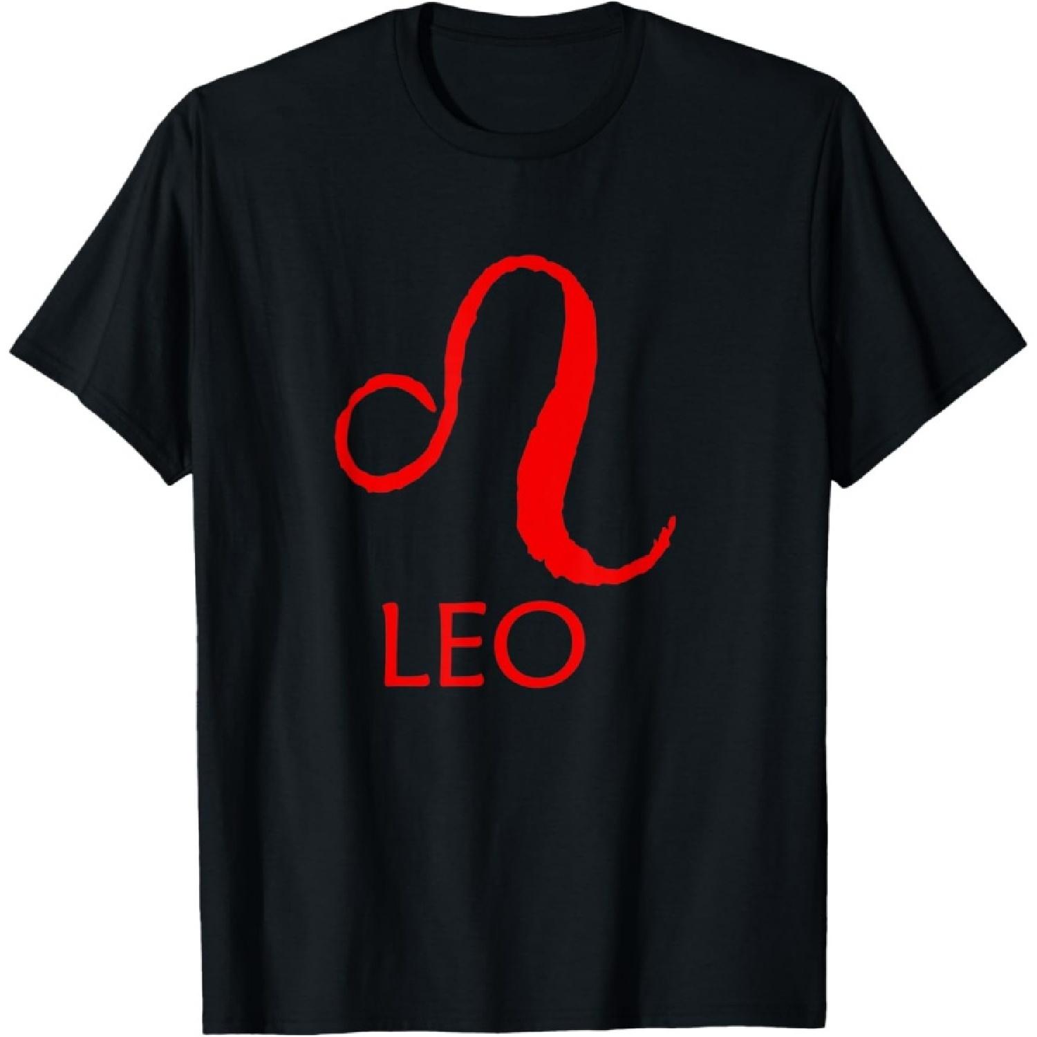 

Leo Zodiac Sign Astrology Red Symbol July August Birthday T-Shirt XXXXXL чорний