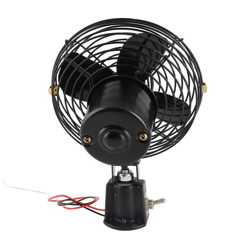 Metal Car Fan 12V RV Cooling Fan 12V RV Cooling Fan with 2 Speed  Heavy Duty Quiet Metal Car Fan for Truck RV Car Boat Bus