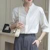 Shop   Women S Work blouSe Shaping Mandarin Collar 3 4 Sleeve Won Wbl Wfi1znk