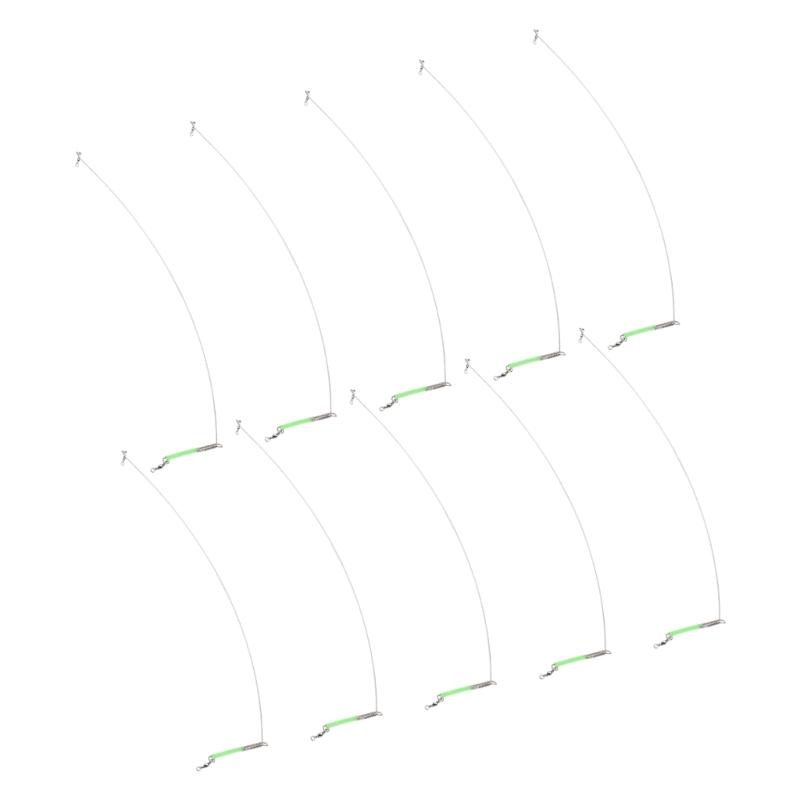 Pack of 10 Balance Hook Divider Fishing Gear Glow Tube Fishing Balance Connector 15/20/30/40cm Feeder Tube Sleeves