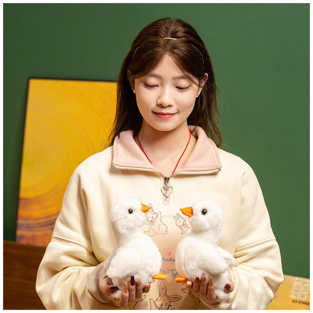 Adorable Realistic White Duck Plush Toy for Kids - Comforting Cloth Doll & Perfect Birthday Gift