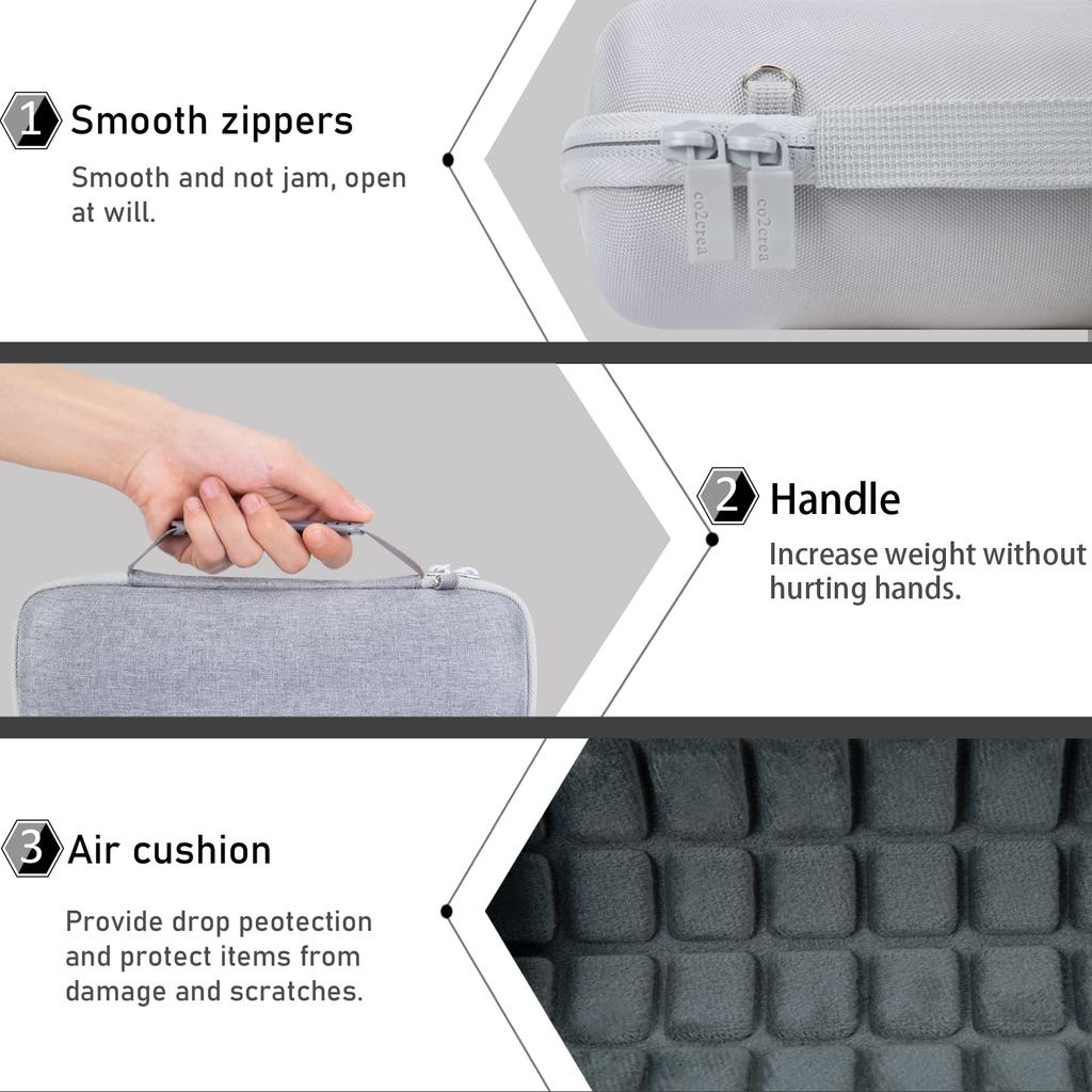 co2CREA Storage Case for JBL Flip 7/Flip 6/Flip 5/Flip 4 Bluetooth Speakers (Hard Case, Gray)