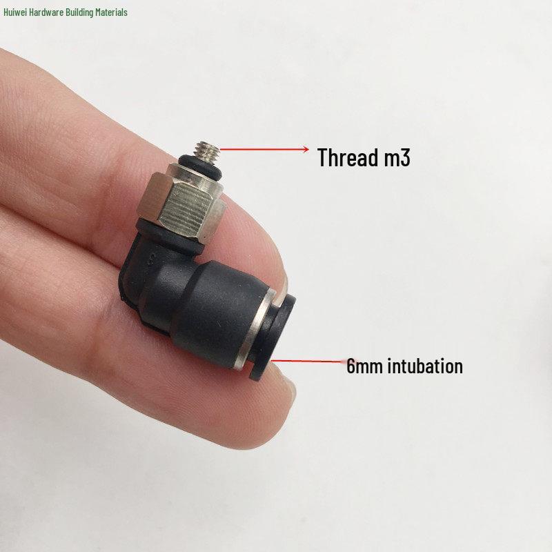 Pneumatic Mini Push-in Connector Set: PC4/6-M5, POC3-M5/4-M6, PL4-M3 Elbow