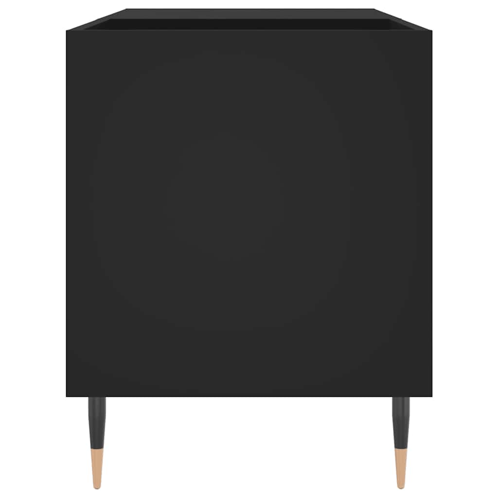 Record Cabinet Black 85x38x48 cm Particleboard