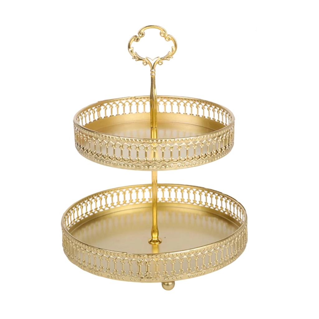 Soporte de Cesta de Frutas y Verduras de 2 Niveles para Encimera de Cocina Ahorro de Espacio Bandeja de Almacenamiento de Snacks Plato Soporte para Caramelos