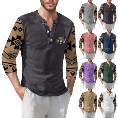 Herr T-shirt Street Casual Mode Långärmad Topp