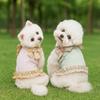 Fashion Dog Clothes Cute Pet Summer Princess Skirt Pet Supplies Pet Plaid Lace Vest  Spring