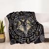 Gothic Satan Devil Mystery Printed Blanket Halloween Flannel Blanket All Seasons Universal Office Sofa Blanket