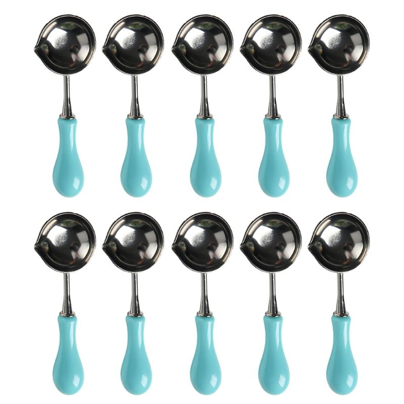 10 Pcs Wax Seal Spoon Wax Sealing Stamp Melting Spoon Craft Supplies for Sealing Wax Stamp Envelope Party Invitations