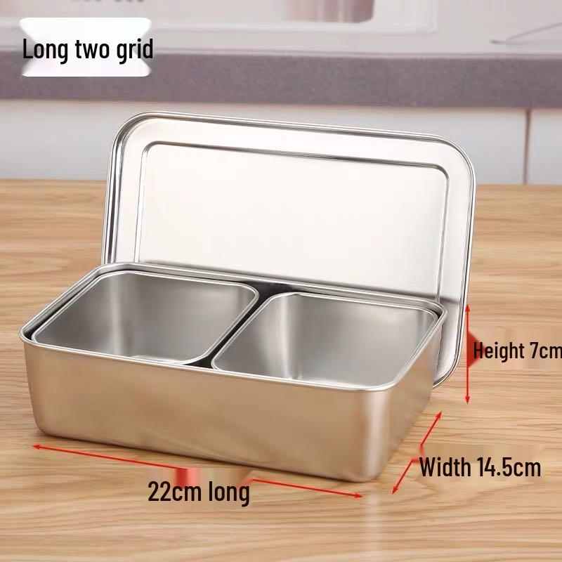 Japanese Stainless Steel Seasoning Box Set - Includes Condiment Jars with Lids