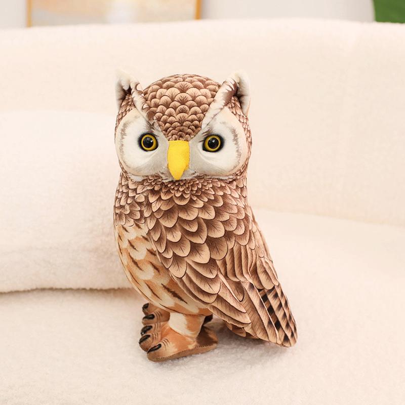 Cartoon Simulation Owl Plush Toys Sofa Car Plush Decoration Cute Owl Miniatures Cartoon Mini Owl Ornaments Outdoor