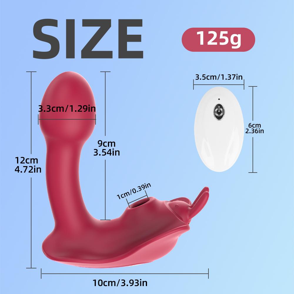 Pro ženy Přísavky Kalhotky Butterfly Vibrátor Klitoris Přísavný masážní přístroj Vaginální bod G Výkonný stimulátor vibrací Ženy Sexuální hračky