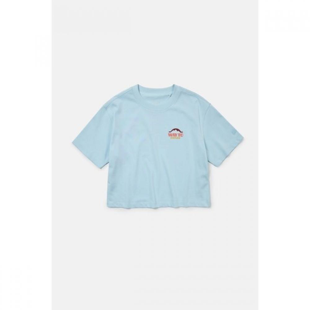 Kolon SporTS Women S Graphic Crop ShorT Sleeve T ShirT TvTcm25632lbl