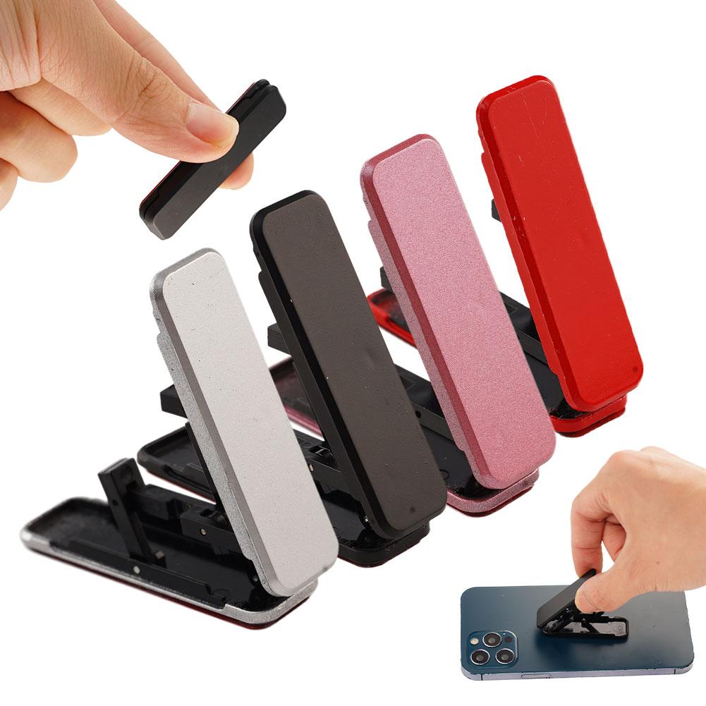 Folding Mobile Phone Stand Bracket Ultra Thin Mini Metal Phone Holder Stand Kickstand Bracket Desktop Phone Holder