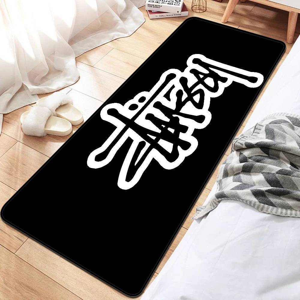 Black And White No Ball Door Mat Washable Non-Slip Living Room Sofa Chairs Area Mat Kitchen Doormat Area Rug