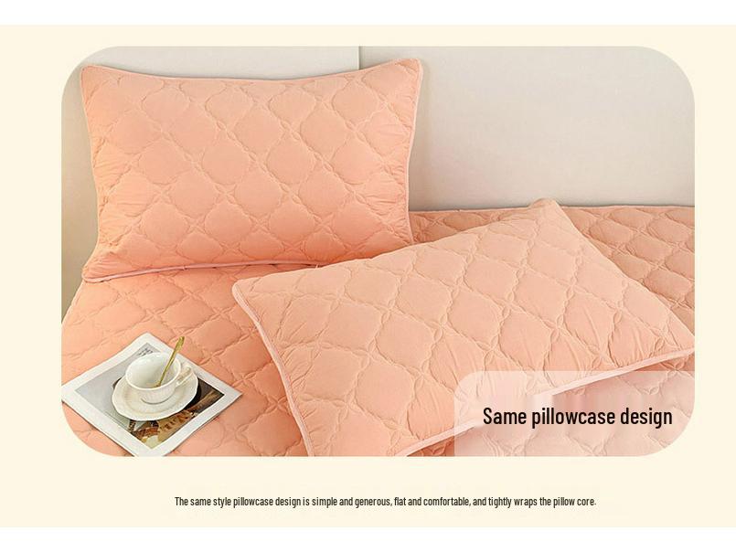 Class A Pure Cotton Quilted Waterproof Non-Slip Antibacterial Fitted Mattress Protector for Hotel and Home Use