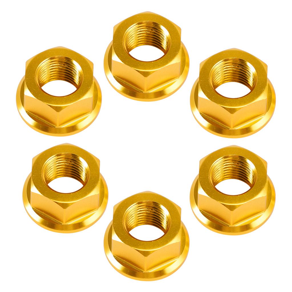 6x Rear Sprocket Nuts M10 x 1 Gold For Ducati 1098 1098S 1098R 1198 S 2007-2011