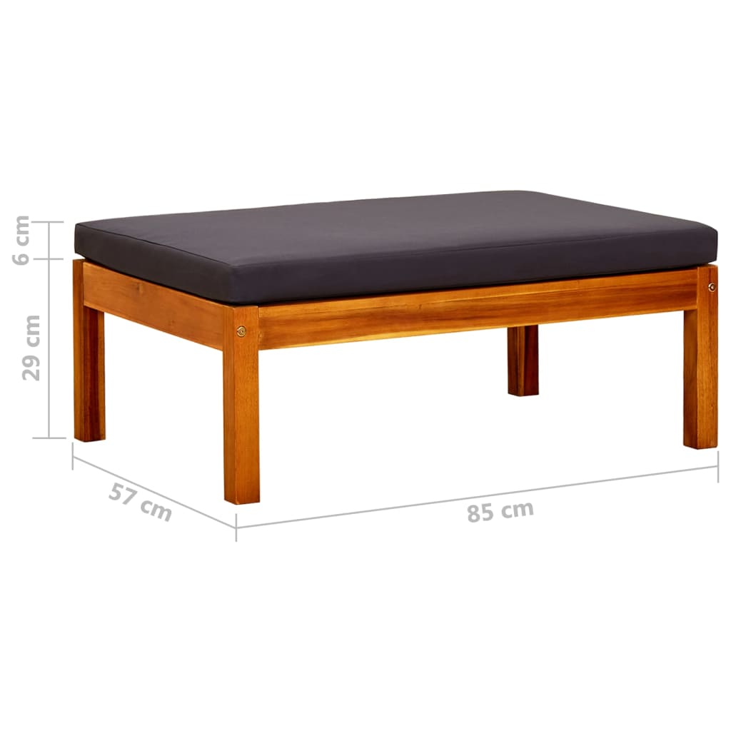 Garden Footstool 2 pcs Solid Acacia Wood