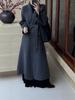 2025 Winter Hepburn Stil Wollmantel: Doppelseitig, zweireihig, hochwertige Damenoberbekleidung