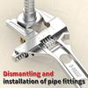 Bathroom Wrench Tool Multifunctional Short Handle Large Opening Maintenance Wrench Sewer Wrench