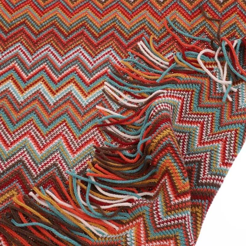 Mantas Tejidas Bohemias con Borlas Mantas para Cama Sofá Manta Decorativa Manta Suave Cálida Colcha Decoración del Hogar