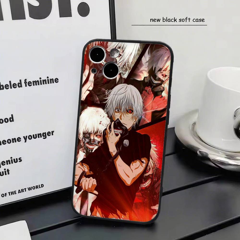 Tokyo Ghoul For iPhone 17 air 16 15 14 13 12 11 Pro Black Soft Cover Phone Case