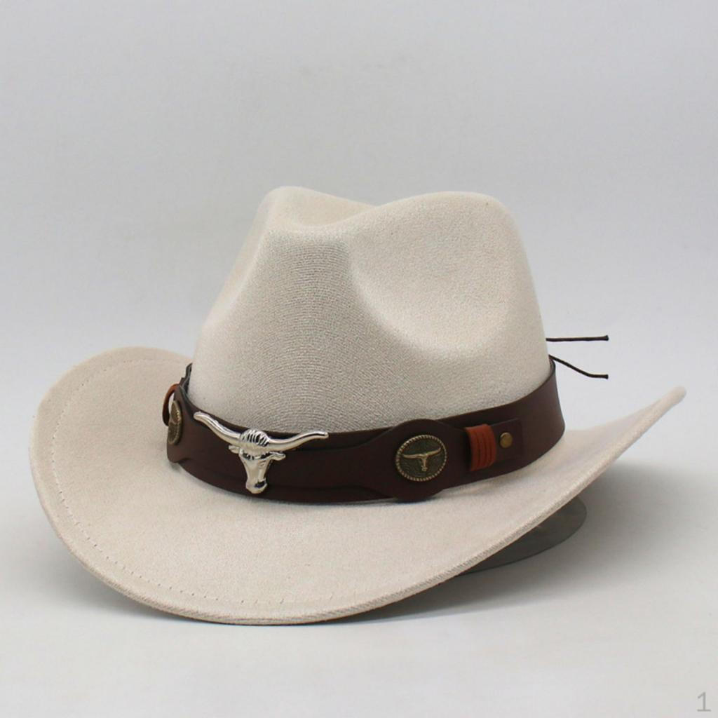 

Cowboy Hat Cowgirl for Street Cosplay Costume Props Stage Performance Travel бежевий